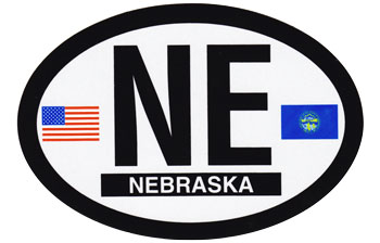 Buy Nebraska Oval Decal | Flagline