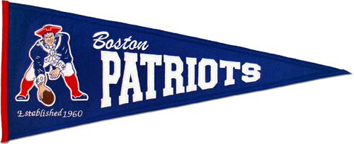 New England Patriots Throwback Applique Banner Flag