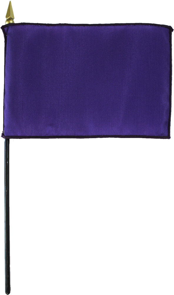 Buy Purple - 4"x6" Solid Color Stick Flag | Flagline