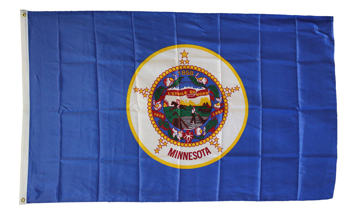 Buy Minnesota 3'X5' Polyester Flag Flagline