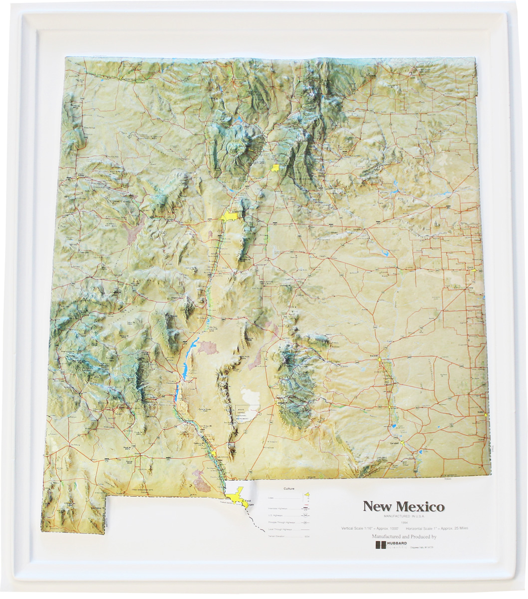 Buy New Mexico Relief Map | Flagline