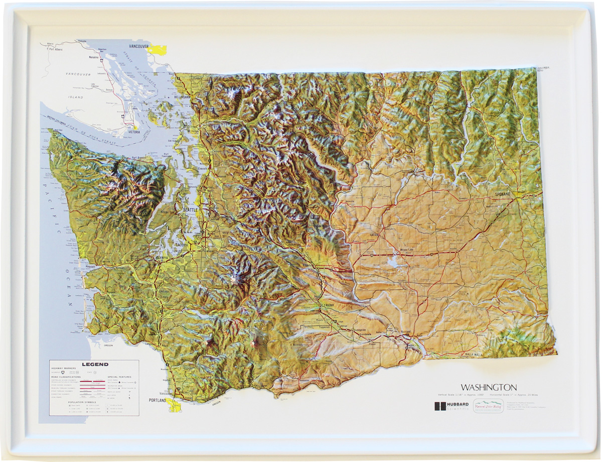 Buy Washington Relief Map | Flagline