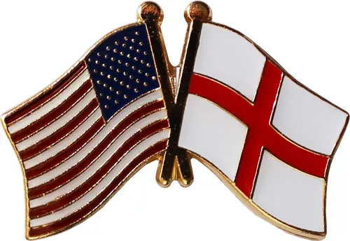 USA and England Friendship Lapel Pin