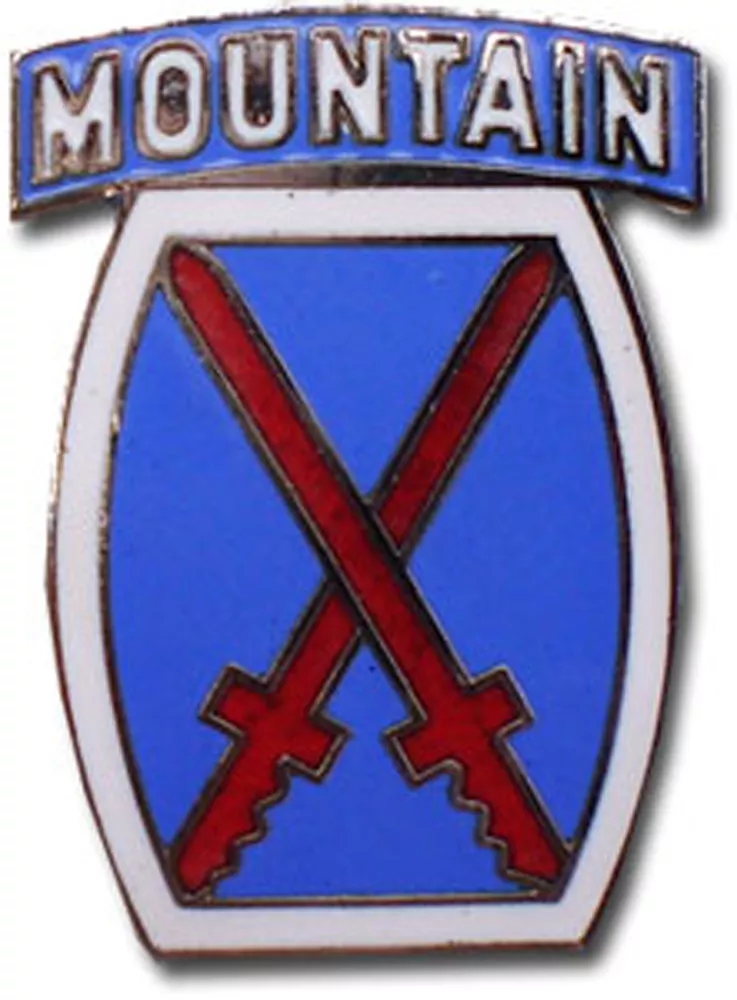 10th Mountain Division Flag lapel Pin