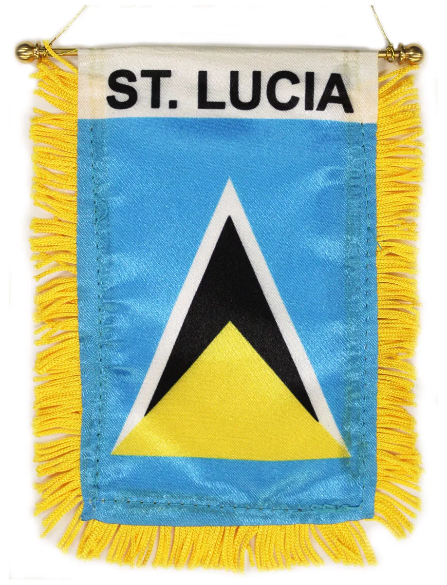 St. Lucia Flag Mini Flag
