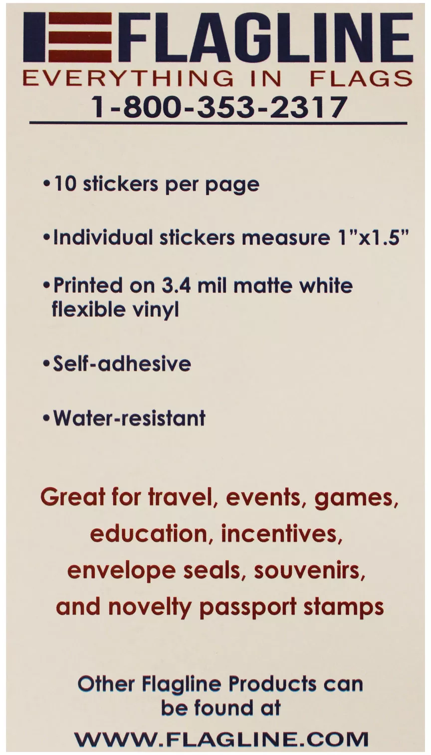 Mini Stickers Back Packaging