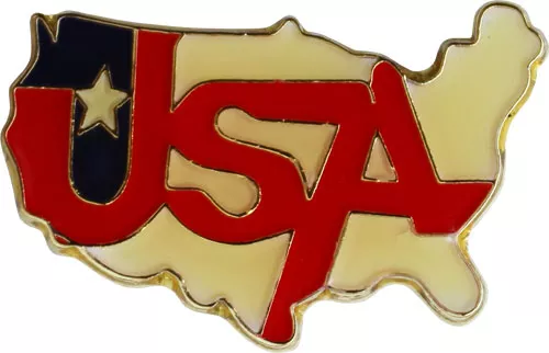 USA Map Lapel Pin