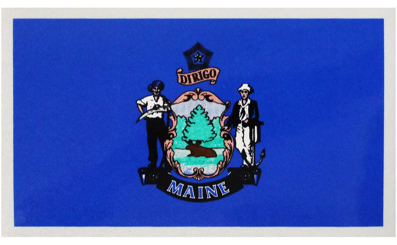 Maine Flag Auto Decal