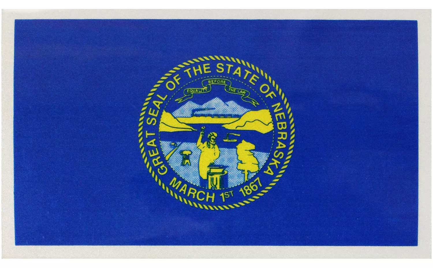 Nebraska Flag Auto Decal