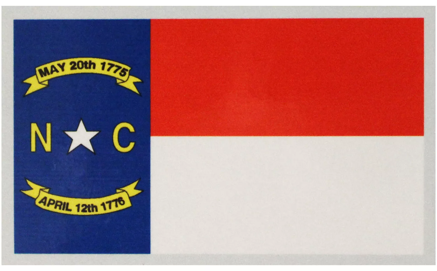North Carolina Flag Auto Decal