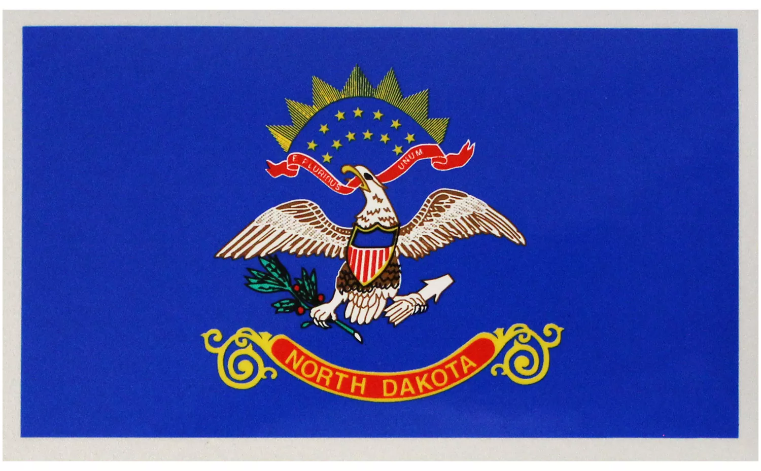 North Dakota Flag Auto Decal