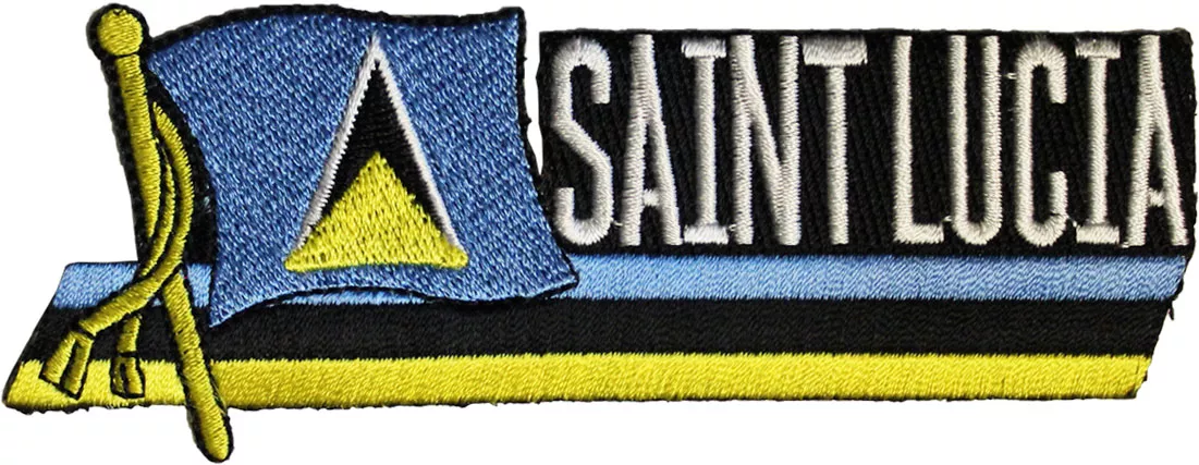 St. Lucia Flag Cutout Patch