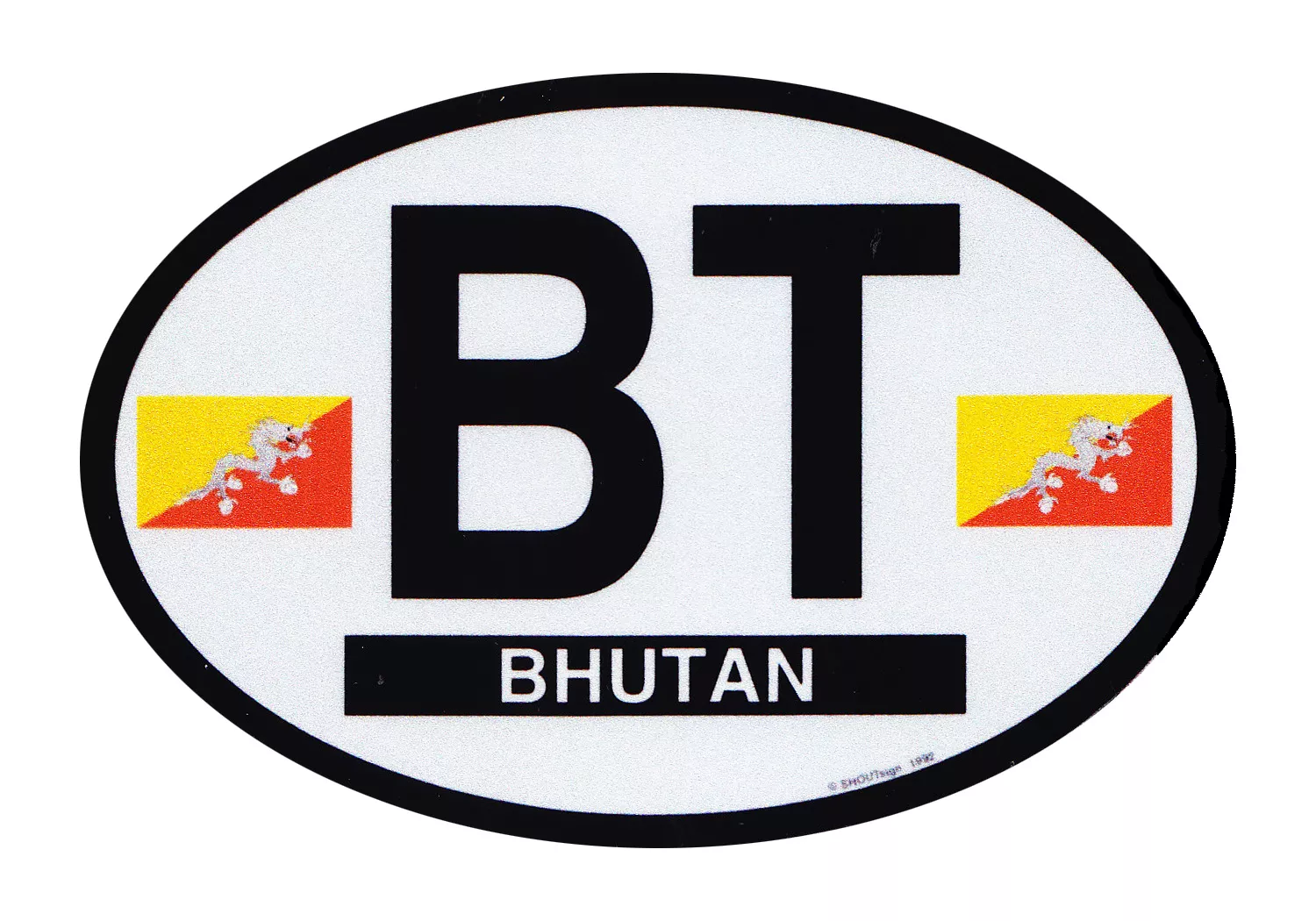 Bhutan Oval Decal