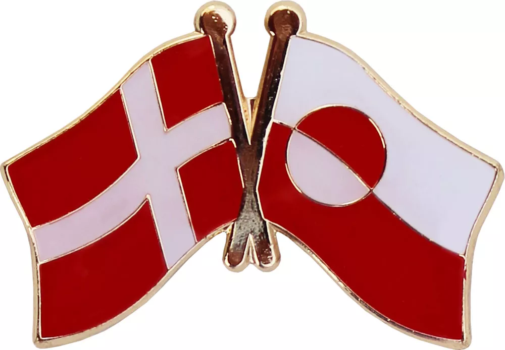 Denmark and Greenland Flag Friendship Lapel Pin