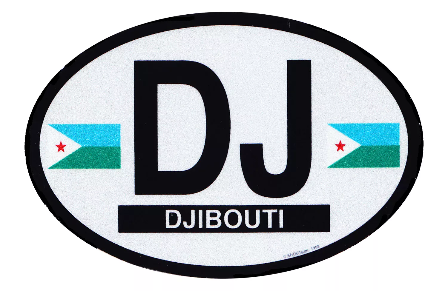 Djibouti Oval Decal