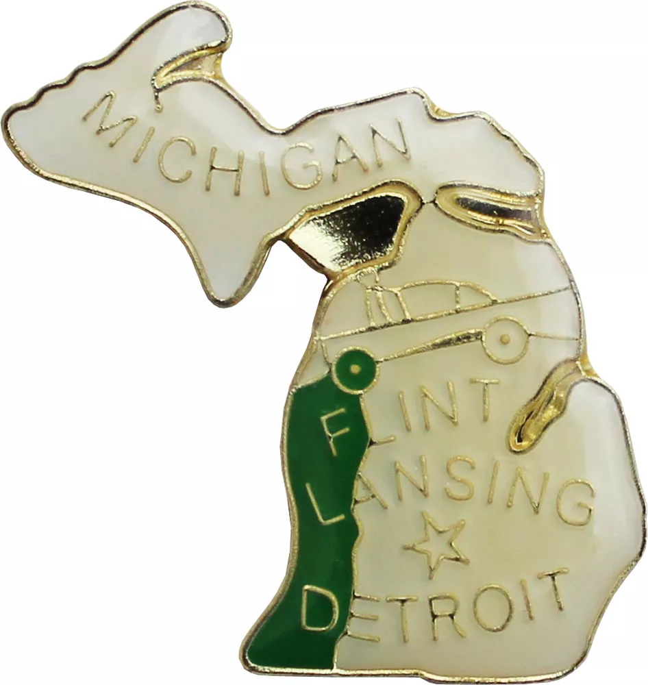 Michigan State Map Lapel Pin