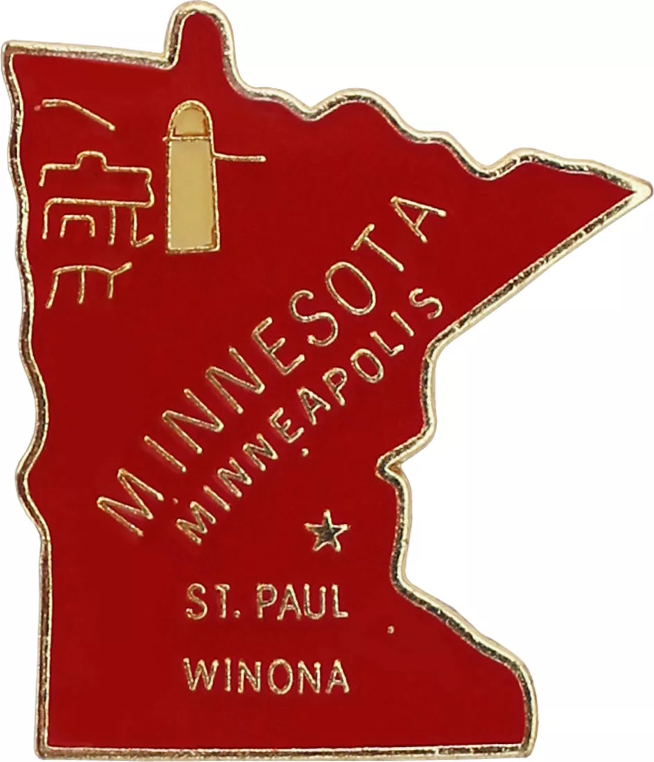 Minnesota State Map Lapel Pin