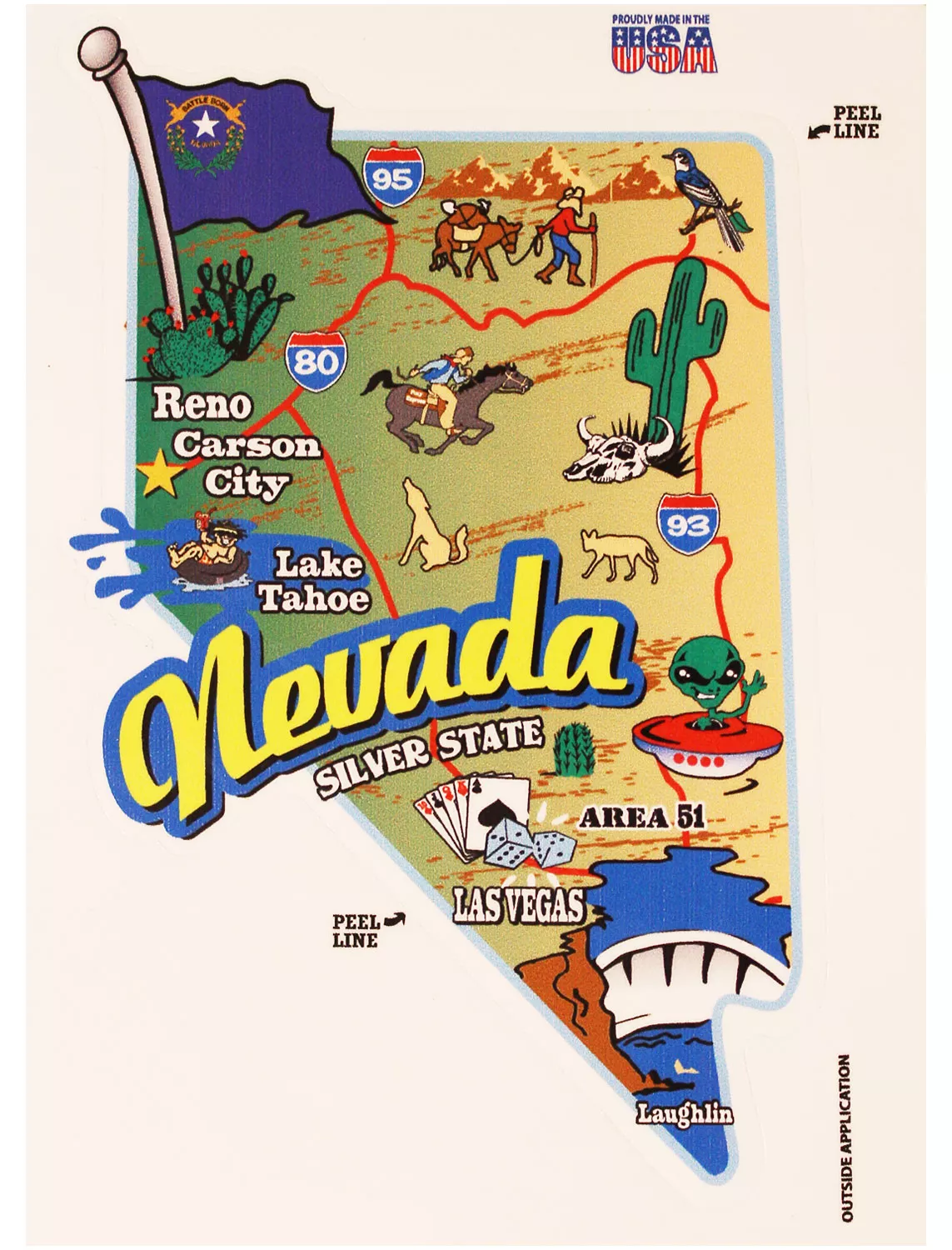 Nevada State Cutout Sticker