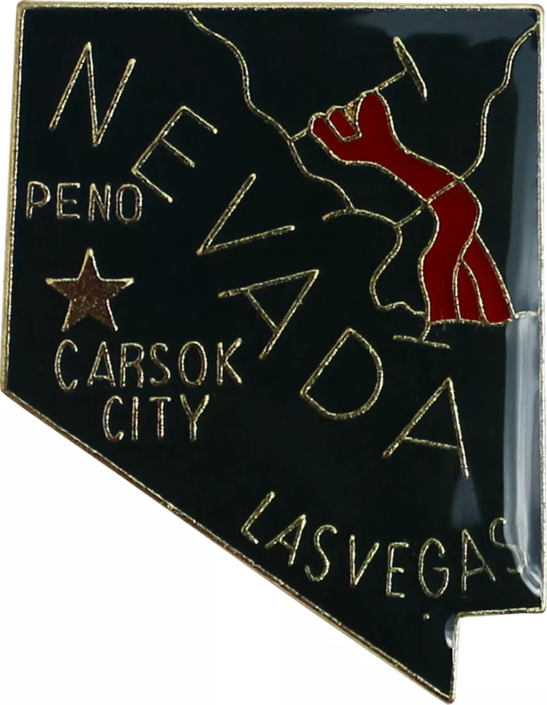 Nevada State Map Lapel Pin