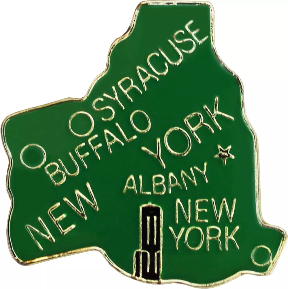 New York State Map Lapel Pin