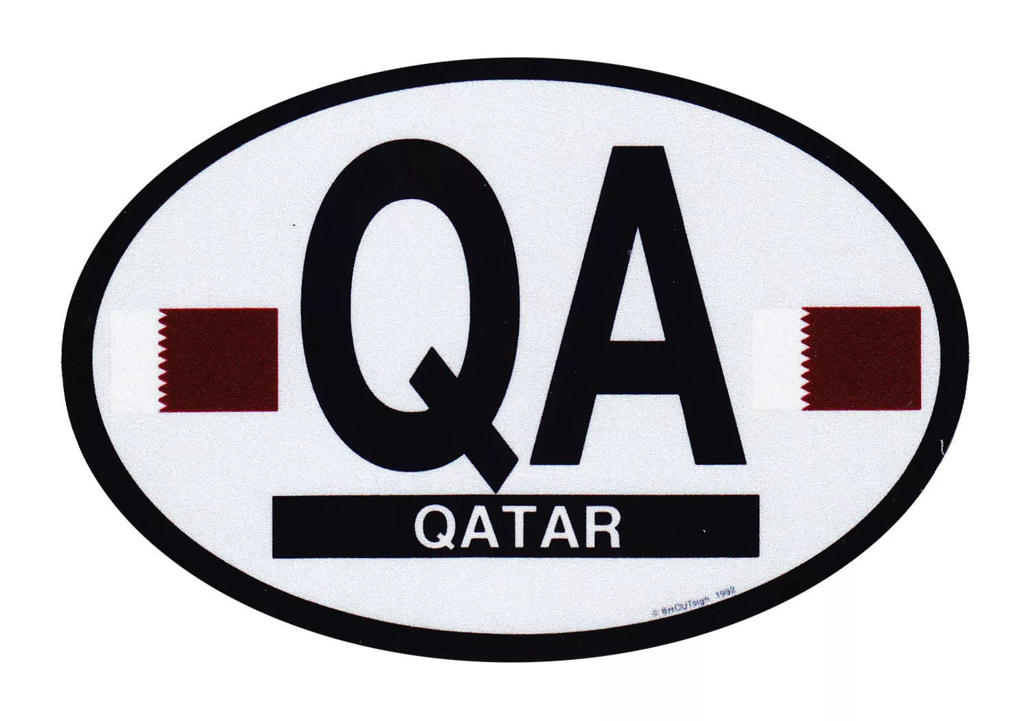 Qatar Oval Decal