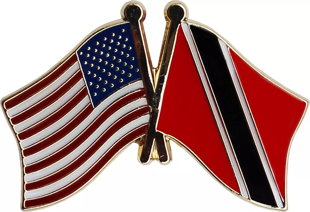 USA and Trinidad Flag Friendship Lapel Pin