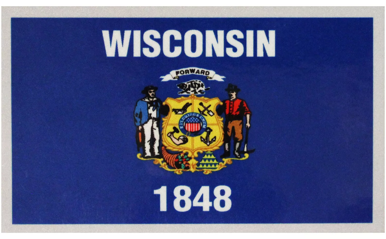 Wisconsin Flag Auto Decal