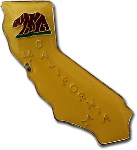 California State Map Lapel Pin