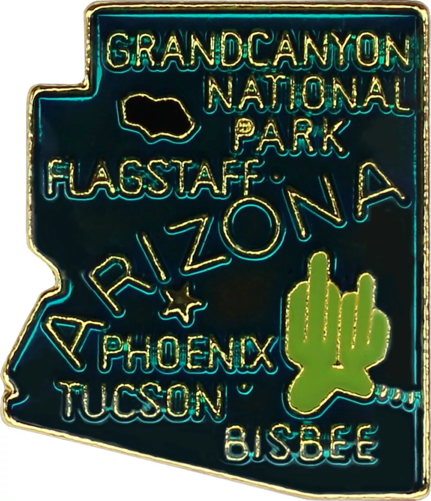 Arizona State Map Lapel Pin
