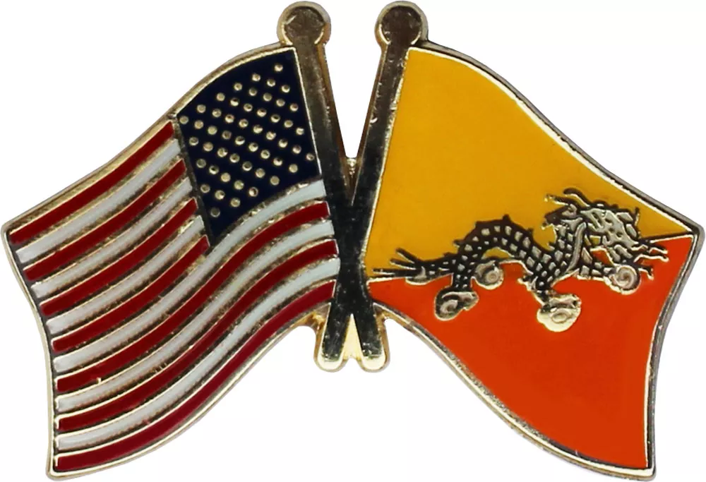 Bhutan Flag Friendship Lapel Pin