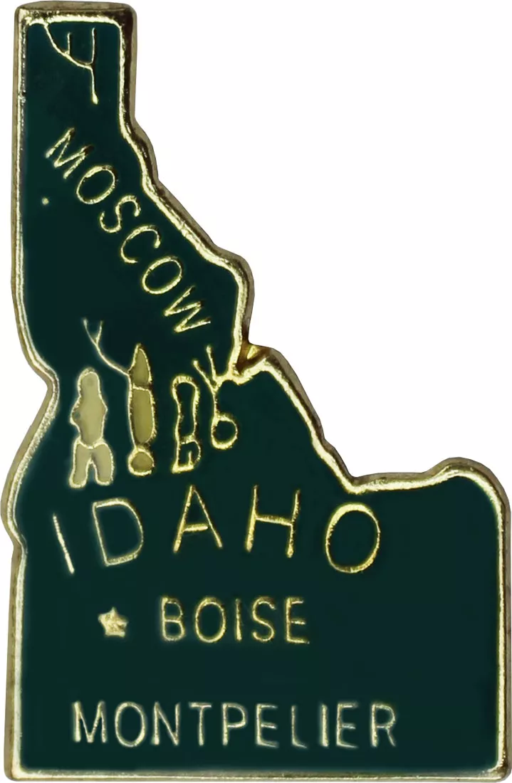 Idaho State Map Lapel Pin