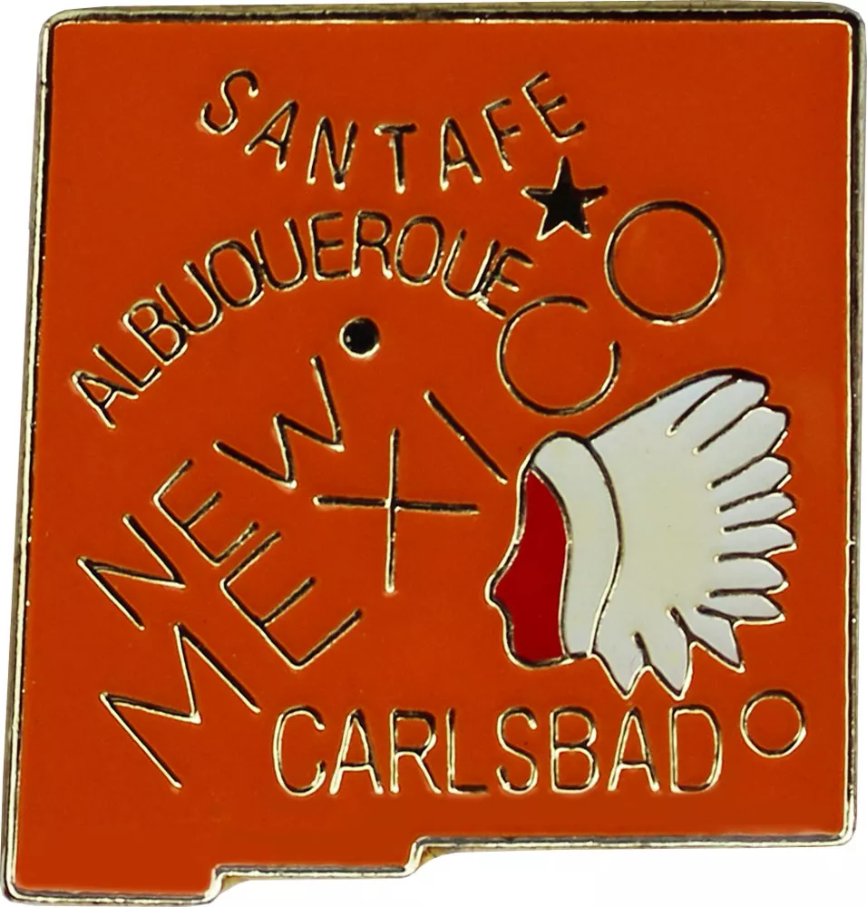 New Mexico State Map Lapel Pin