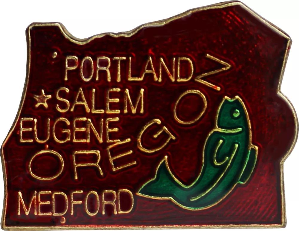 Oregon State Map Lapel Pin