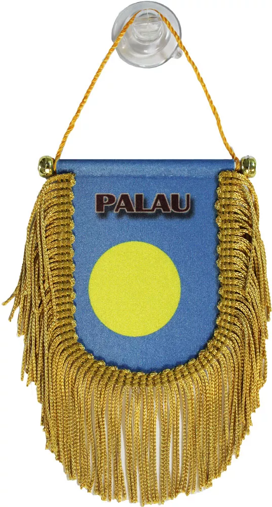 Palau Fringed Window Hanging Flag