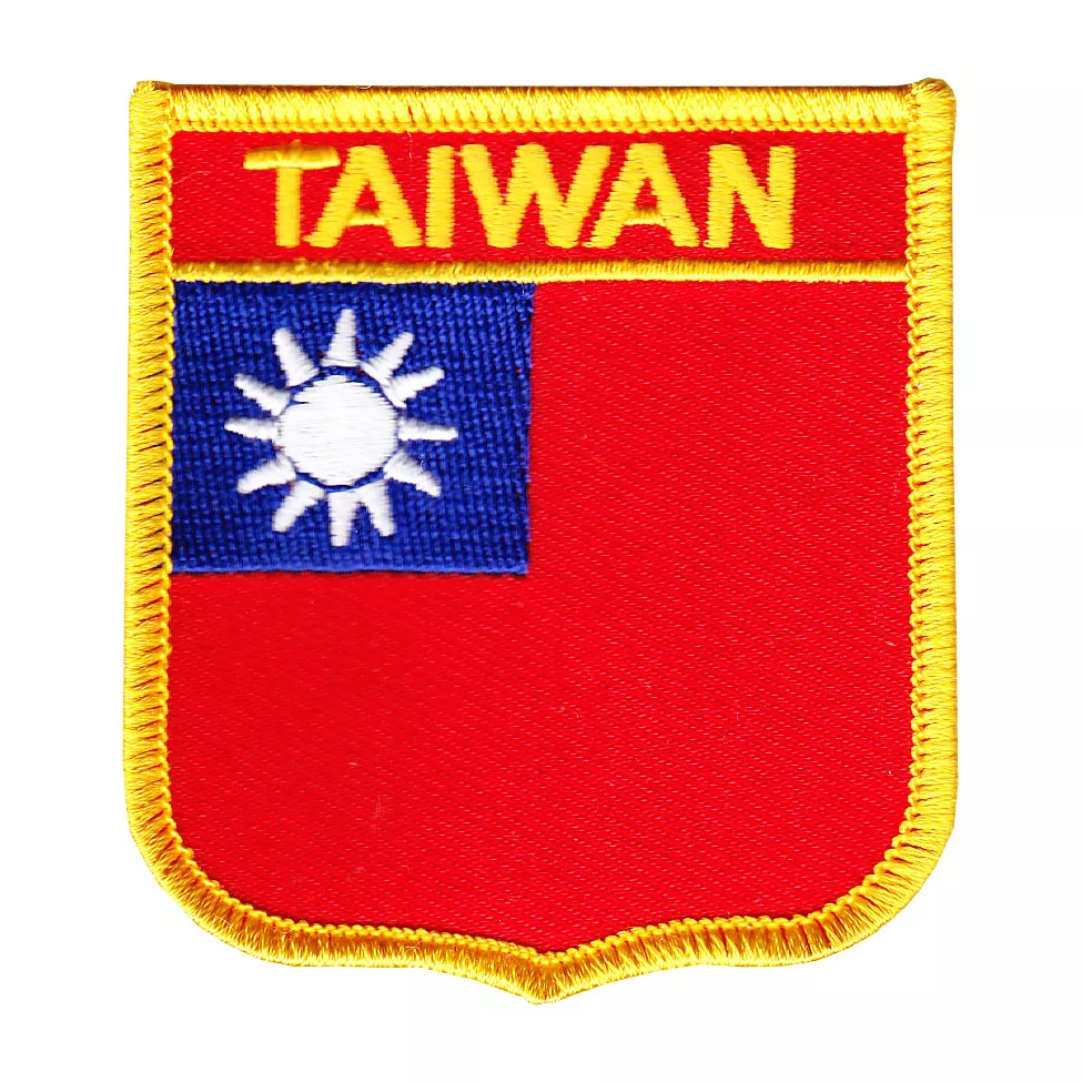 Taiwan shield patch gold border