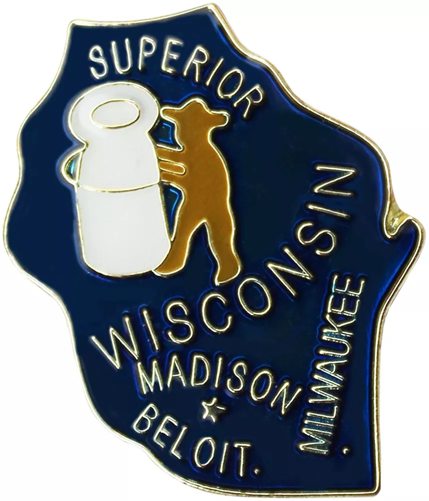Wisconsin State Map Lapel Pin