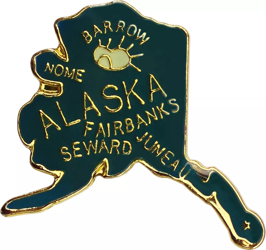 Alaska State Map Lapel Pin