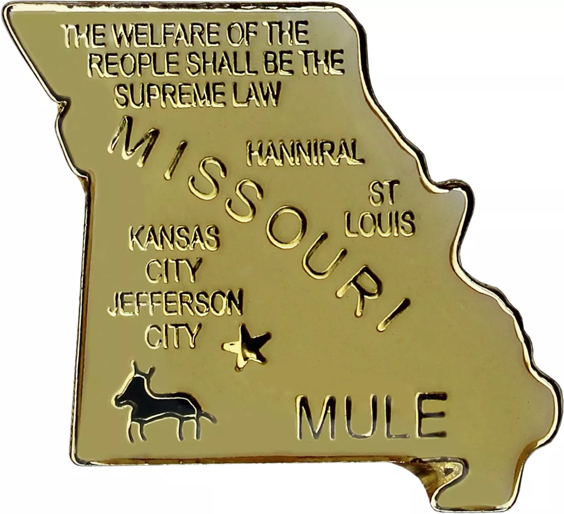 Missouri State Map Lapel Pin