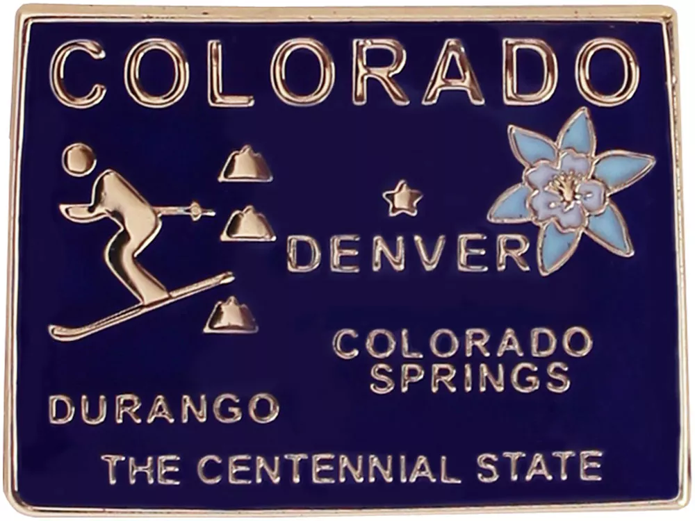 Colorado State Map Lapel Pin