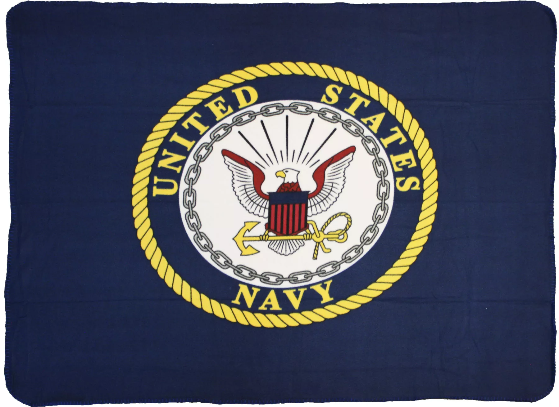 Navy with Seal Polar Fleece Blanket