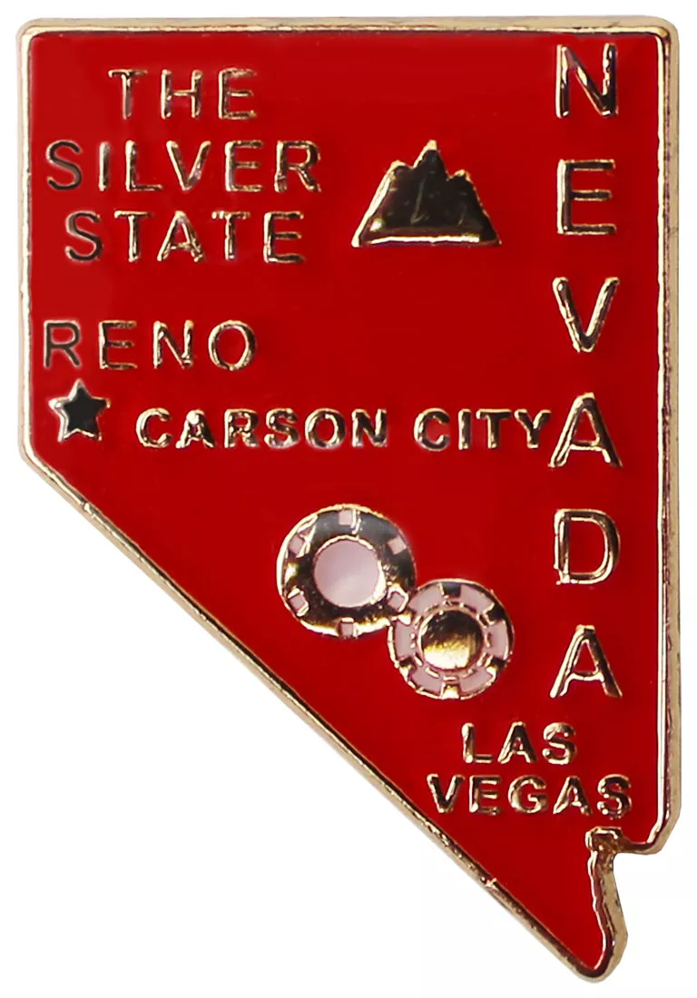 Nevada State Map Lapel Pin