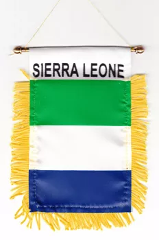 Sierra Leone Mini Banner- black letters