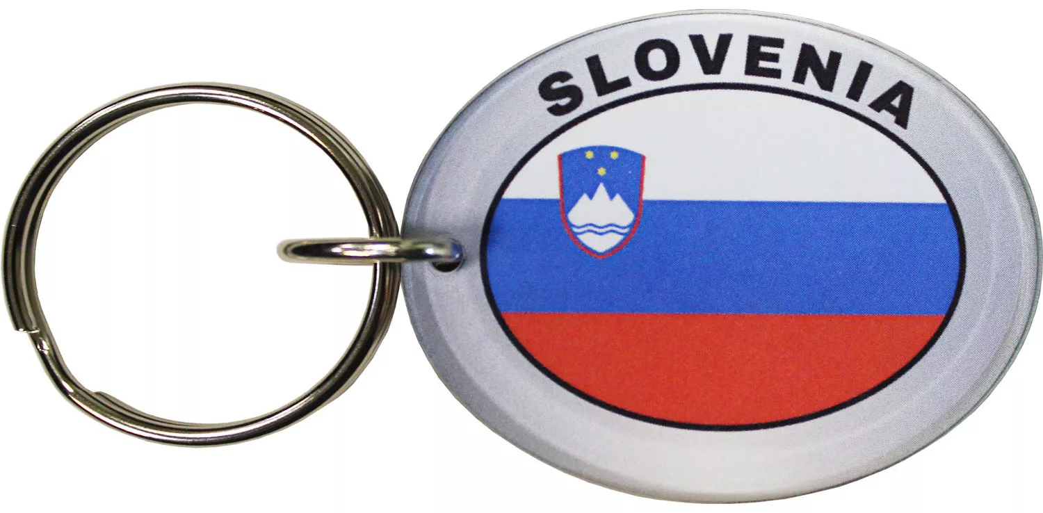 Slovenia Flag Oval Keyring