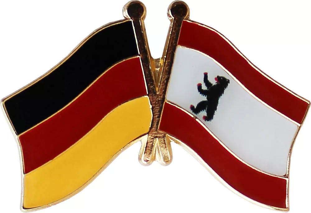 Germany and Berlin Flag Metal Friendship Lapel Pin