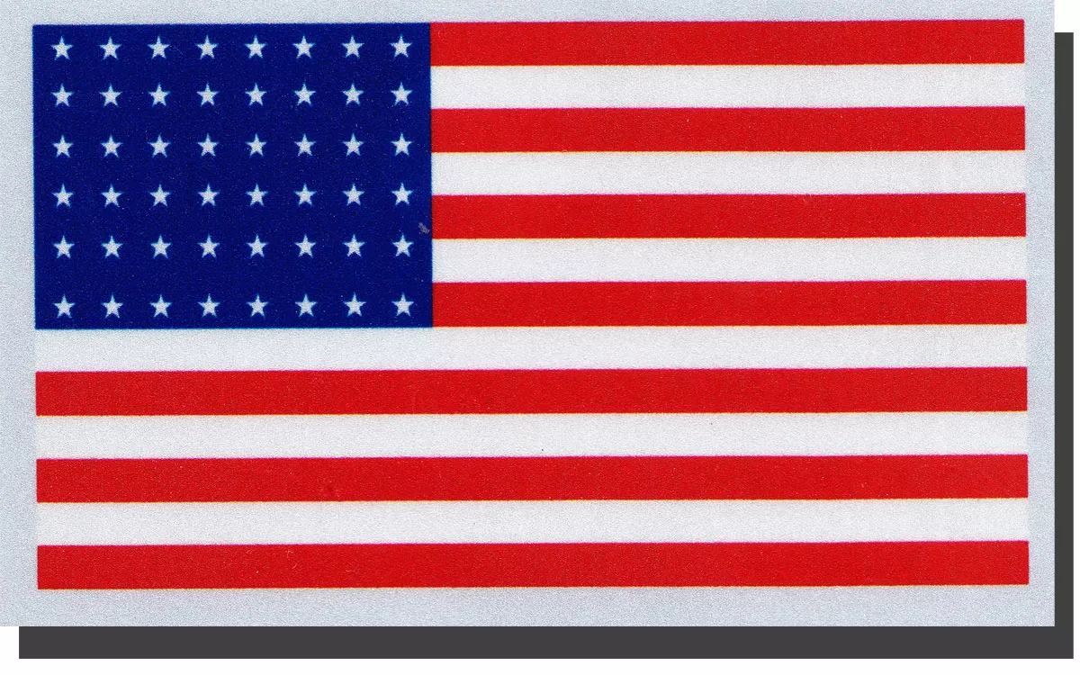 USA (48-Stars) Auto Decal - 2.25"x4"