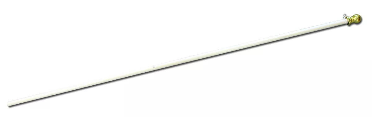 5'x1" White Aluminum Spinning Pole - 2-Piece