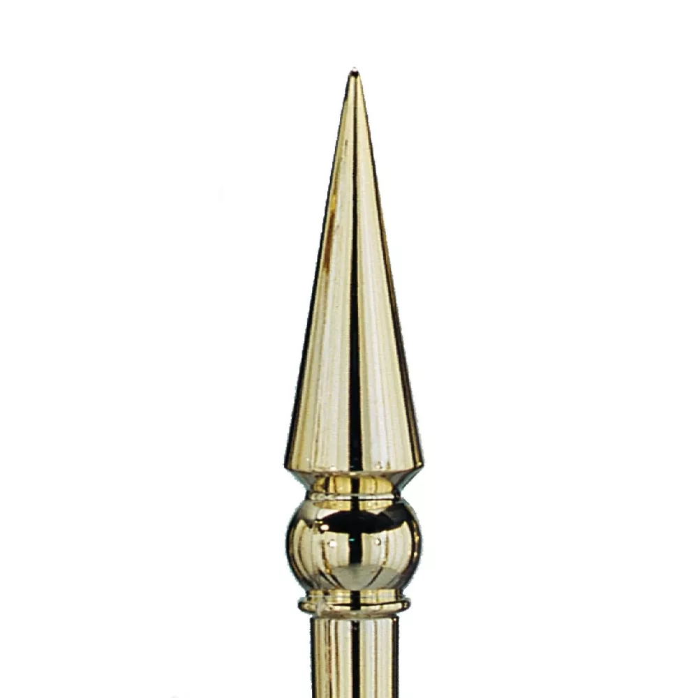 Round Spear - 8" Brass Pole Ornament