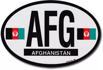 Afghanistan Oval Decal