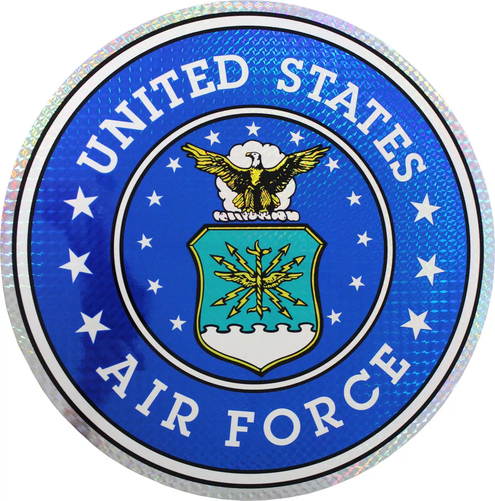Air Force - 12" Reflective Decal (Circular Seal)