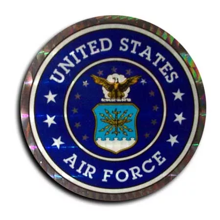 Air Force - 3" Reflective Decal (Circular Seal)